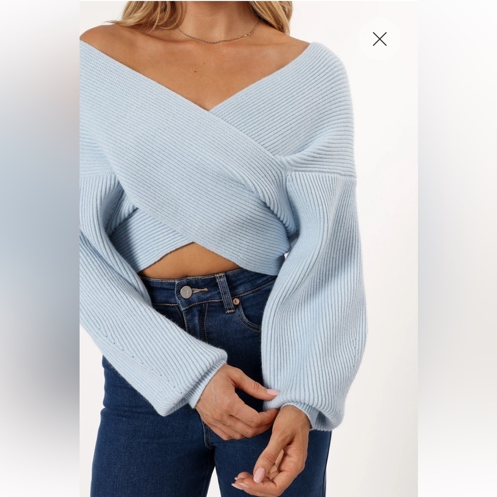 Petal and Pup Langton  Knit
Sweater Pale Blue Iff the Shoulder Size M/L - Picture 6 of 14